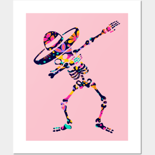 Skull dab dabbing dia de los muertos Posters and Art